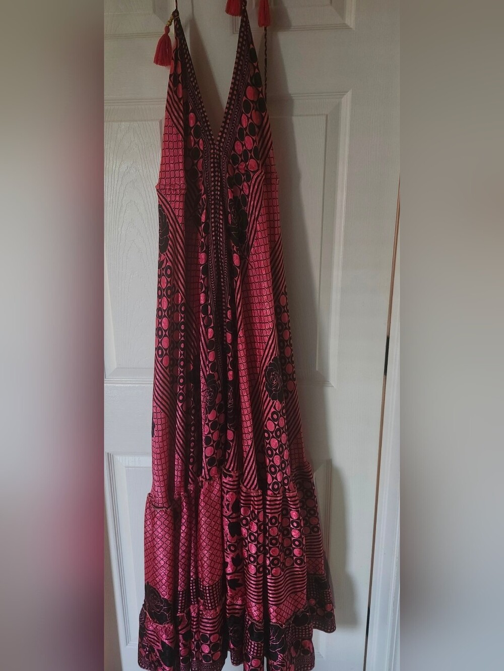 Pink and Black Halter  Maxi Dress BRAND NEW One Size